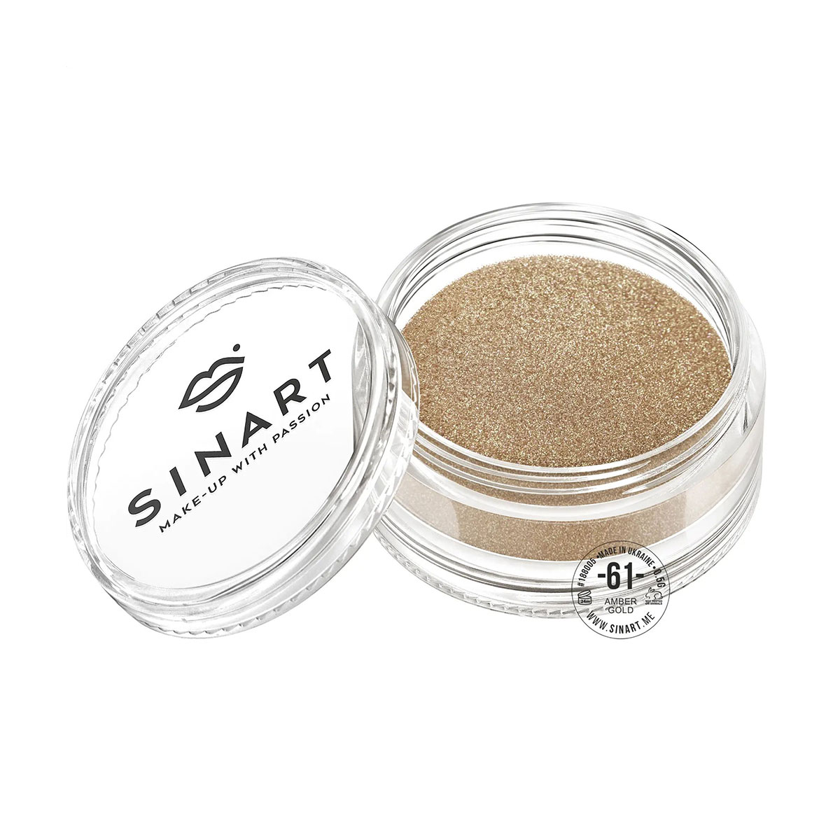 Пігмент для повік Sinart Make-Up With Passion, 61 Amber Gold, 0.5 г